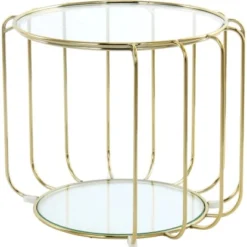 Kayoom Beistelltisch Shirley Gold Ø 40 Cm X 50 Cm