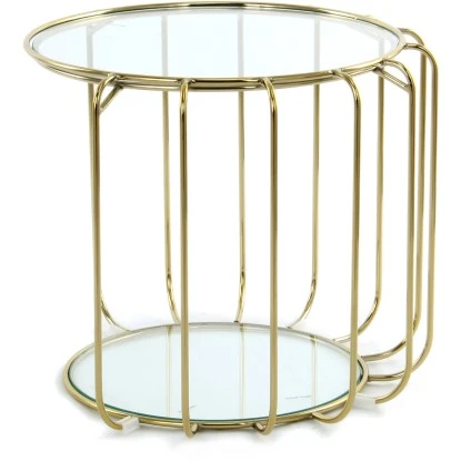 Kayoom Beistelltisch Shirley Gold Ø 40 Cm X 50 Cm 3 Kayoom Beistelltisch Shirley Gold Ø 40 Cm X 50 Cm – Bild 3