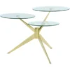 Kayoom Beistelltisch Triplet Gold 75 Cm X 60 Cm X 46 Cm