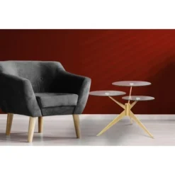 Kayoom Beistelltisch Triplet Gold 75 Cm X 60 Cm X 46 Cm -Wenko Astra Geschaft 97043 4842 4056216840318 5