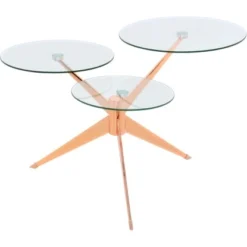 Kayoom Beistelltisch Triplet Rosé 75 Cm X 60 Cm X 46 Cm