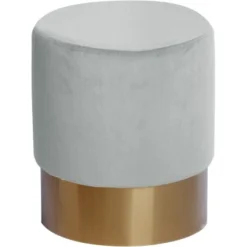 Kayoom Hocker Nano 110 Weiß - Mintgrün Ø 35 Cm X 42 Cm