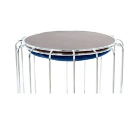 Kayoom Beistelltisch-Hocker Pouf Comfortable Dunkelblau-Silber Ø 50 Cm X 45 Cm 11 Kayoom Beistelltisch-Hocker Pouf Comfortable Dunkelblau-Silber Ø 50 Cm X 45 Cm -Wenko Astra Geschaft 98354 4842 4056216840677 4