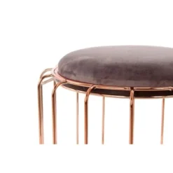 Kayoom Beistelltisch-Hocker Pouf Comfortable Dunkelviolett-Rosé Ø 50 Cm X 45 Cm -Wenko Astra Geschaft 98357 4842 4056216840745 3