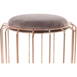 Kayoom Beistelltisch-Hocker Pouf Comfortable Dunkelviolett-Rosé Ø 50 Cm X 45 Cm -Wenko Astra Geschaft 98357 4842 4056216840745 5