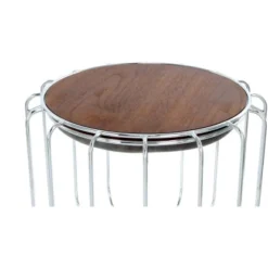 Kayoom Beistelltisch-Hocker Pouf Comfortable Grau-Silber Ø 50 Cm X 45 Cm -Wenko Astra Geschaft 98359 4842 4056216840721 4