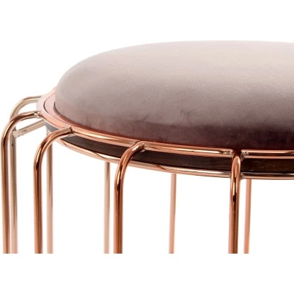 Kayoom Beistelltisch-Hocker Pouf Comfortable Hellviolett-Rosé Ø 50 Cm X 45 Cm 3 Kayoom Beistelltisch-Hocker Pouf Comfortable Hellviolett-Rosé Ø 50 Cm X 45 Cm – Bild 3