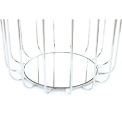 Kayoom Beistelltisch-Hocker Pouf Comfortable Schwarz-Silber Ø 50 Cm X 45 Cm -Wenko Astra Geschaft 98608 4842 4056216840752 6