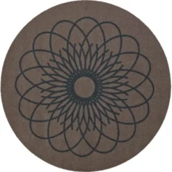 Raffi My Home Teppichmatte Ray Round Taupe 66 Cm X 66 Cm