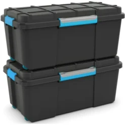 Aufbewahrungsbox Scuba L Mit Silikonring Im Deckel Und 4 Rollen Schwarz -Wenko Astra Geschaft eckel und 4 rollen schwarz