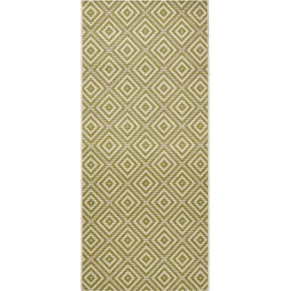 Teppich Tavira Grün-Creme 80 Cm X 180 Cm 1 Teppich Tavira Grün-Creme 80 Cm X 180 Cm