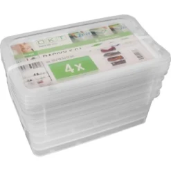 Aufbewahrungsbox Basixx 4er-Set 5,6 L
