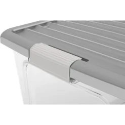 Aufbewahrungsbox W L Hoch Mit Deckel 4 Rollen Grau 7 Aufbewahrungsbox W L Hoch Mit Deckel 4 Rollen Grau -Wenko Astra Geschaft h mit deckel 4 rollen grau