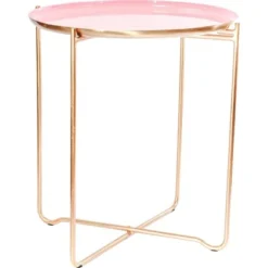 Kayoom Beistelltisch Yvette Rosa-Kupfer 56,5 Cm X 50,5 Cm