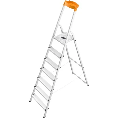 Hailo Alu-Haushaltsleiter 7-stufig 1 Hailo Alu-Haushaltsleiter 7-stufig