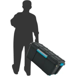 Aufbewahrungsbox Scuba L Mit Silikonring Im Deckel Und 4 Rollen Schwarz -Wenko Astra Geschaft kel und 4 rollen schwarz 2