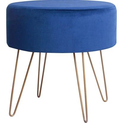 Kayoom Hocker Mio Blau-Gold 45 Cm X 45 Cm 1 Kayoom Hocker Mio Blau-Gold 45 Cm X 45 Cm