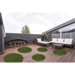 Andiamo Kunstrasen Rund Grün 100 Cm -Wenko Astra Geschaft sansibar rund raumbild.jpg