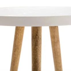 Kayoom Beistelltisch Mary Weiß-Natur 61,5 Cm X 40,5 Cm -Wenko Astra Geschaft sch mary 150 wei natural 3