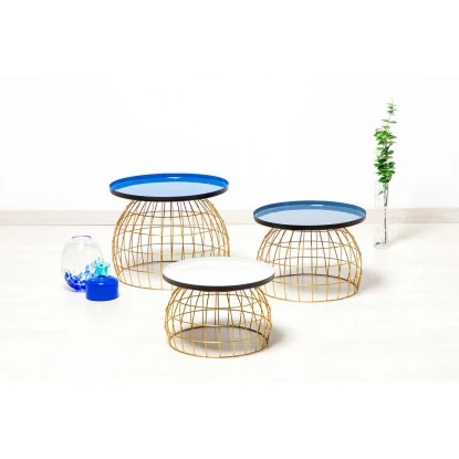 Kayoom Beistelltisch-Set Laudatio 42-32-26 Cm X 50-45-40 Cm 2 Kayoom Beistelltisch-Set Laudatio 42-32-26 Cm X 50-45-40 Cm – Bild 2